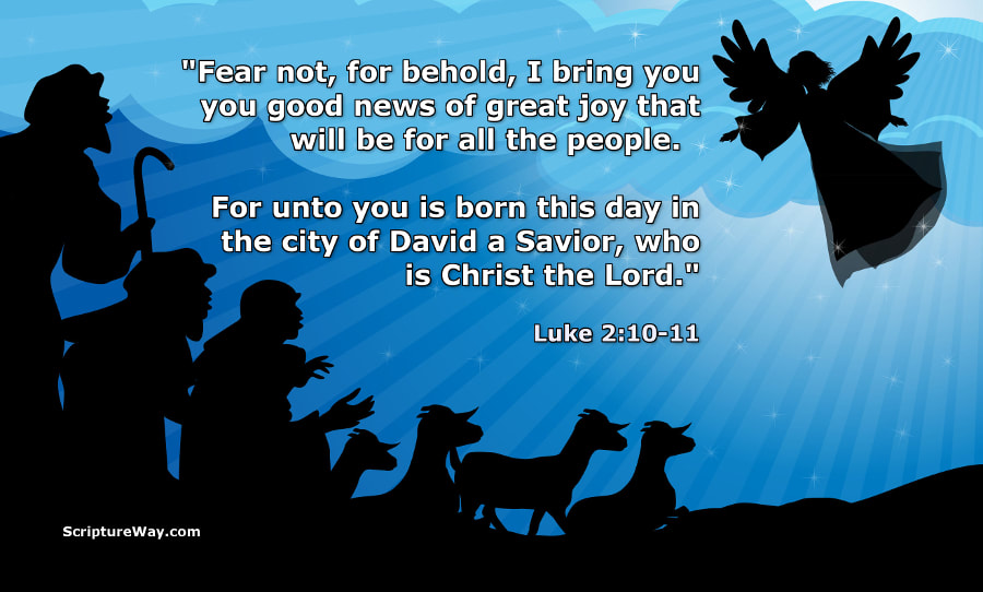 Angel Announces the Birth of the Savior - Luke 2:10-11 - 123RF Photo - Used under license