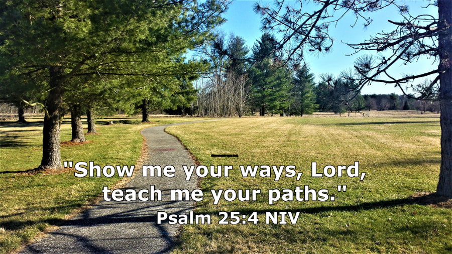 Gettysburg National Military Park Path with Psalm 25_4 - Photo by Whitney V Myers