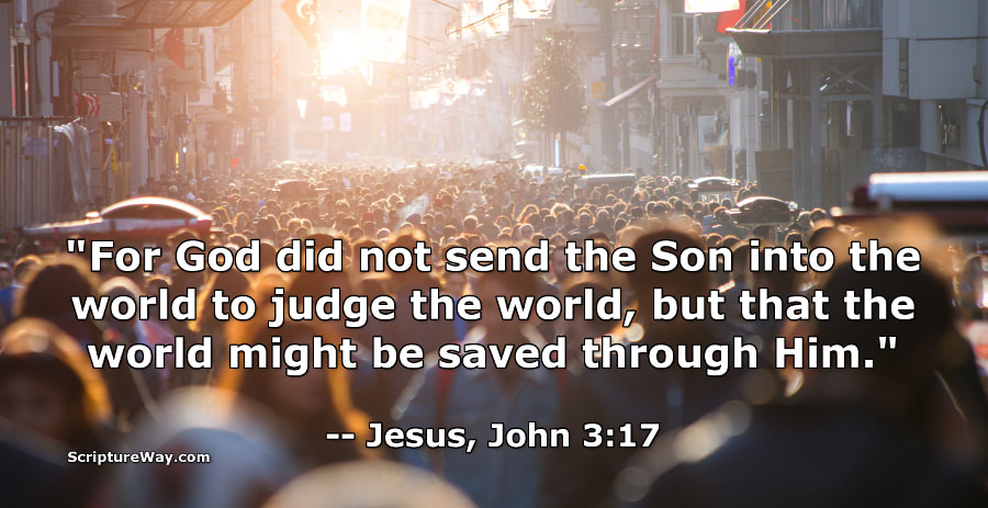 Jesus Came to Save the World - John 3:17 - 123RF Photo - Used under license
