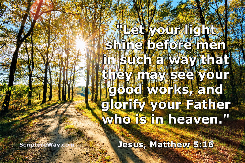 Let Your Light Shine Before Men - Matthew 5:16 - 123RF Photo - Used under license